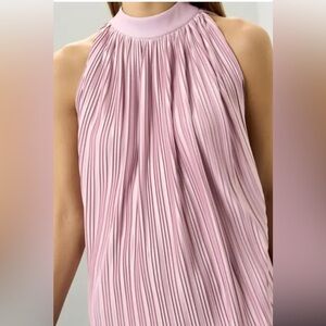 Atlein x RTR. Elegant Pleated Pink Blouse Size 4